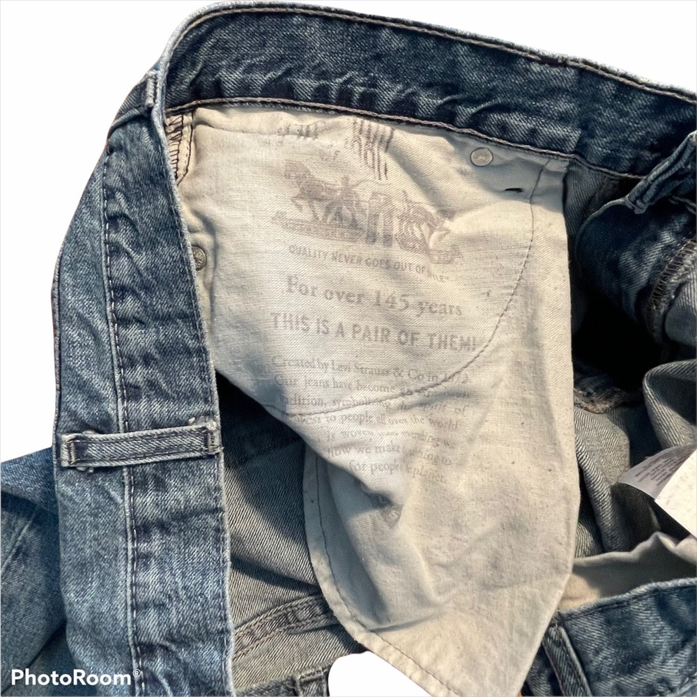 LEVIS 514 STRAIGHT FIT MEDIUM BLUE JEANS 38x30 - Picture 4 of 5